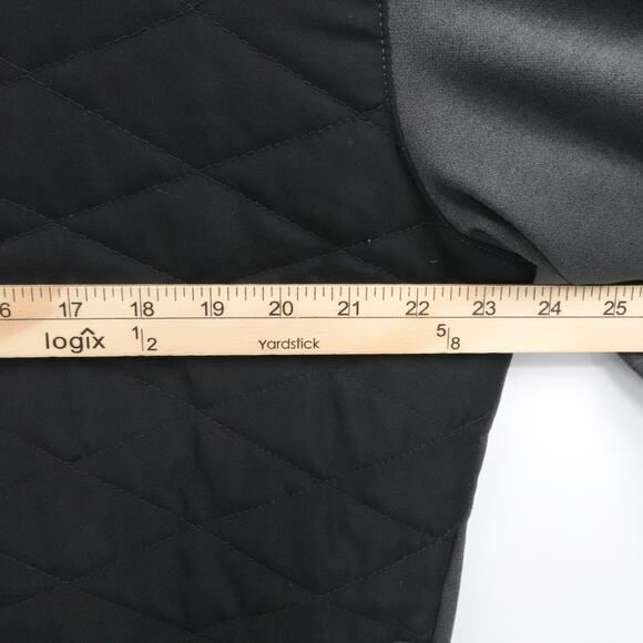 Callaway Full Zip Jacket Mens XL Black Gray Quilted Golf Layer Poly Stretch Warm - Picture 4 of 11